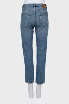 Синие джинсы slim fit