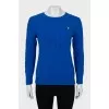 Knitted sweater with embroidered logo