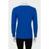 Knitted sweater with embroidered logo