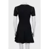 Fitted dress with metallic rhinestones