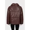 Oversized eco-leather jacket