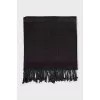 Wool scarf with fringe