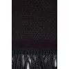 Wool scarf with fringe