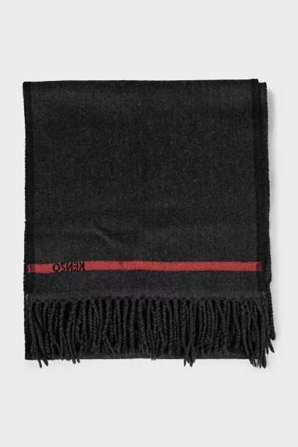 Black wool scarf