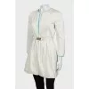 Two-tone coat with belt