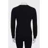 Black sweatshirt with embroidered print