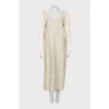 Maxi dress with knitted sleeves