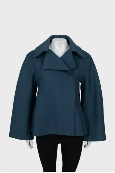 Cropped double-breasted coat