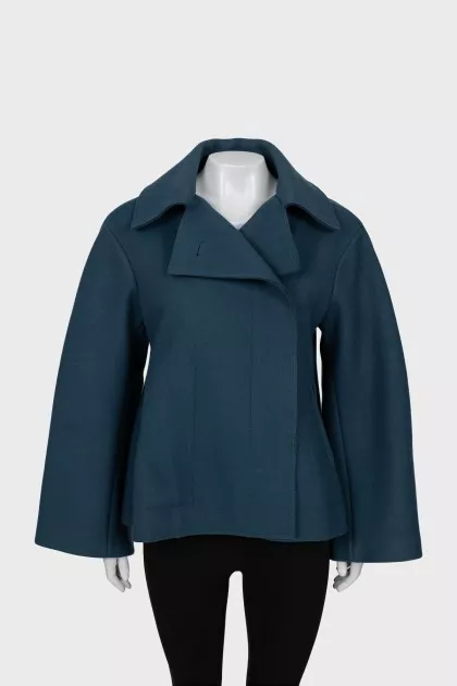 Cropped double-breasted coat
