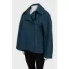 Cropped double-breasted coat