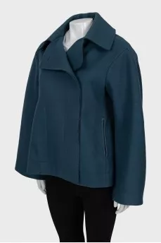 Cropped double-breasted coat