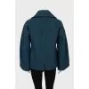 Cropped double-breasted coat