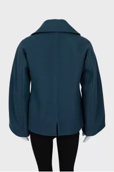 Cropped double-breasted coat