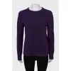 Knitted purple sweater