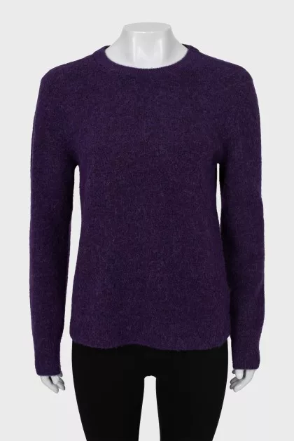 Knitted purple sweater