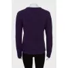 Knitted purple sweater