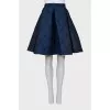 Navy blue embossed skirt