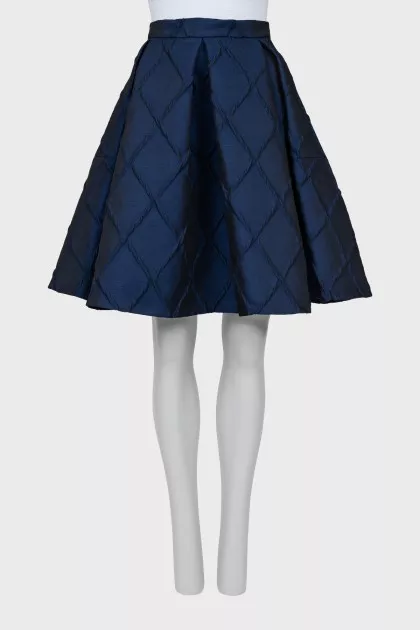 Navy blue embossed skirt