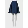 Navy blue embossed skirt