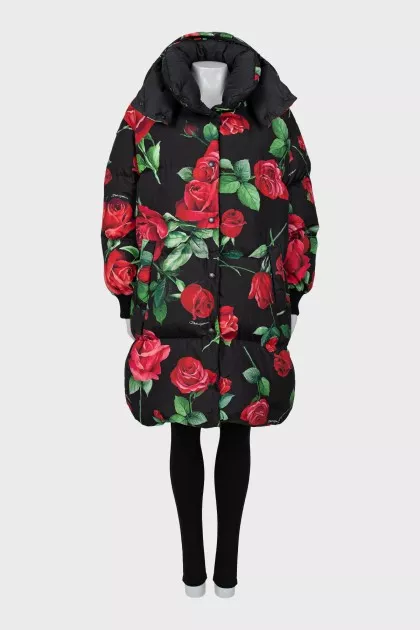 Reversible oversized down jacket