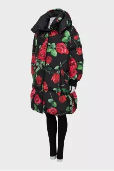 Reversible oversized down jacket