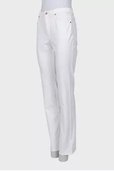 Straight-leg jeans in white