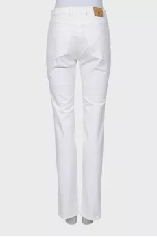 Straight-leg jeans in white