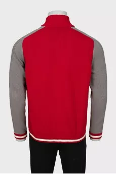 Men's knitted cardigan with zipper