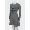 Fitted dress with signature print