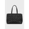Quilted leather tote bag