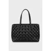 Quilted leather tote bag