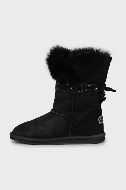 Suede ugg boots with fur