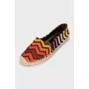 Printed textile espadrilles