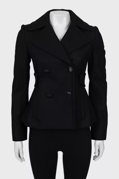 Black cropped coat