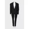 Black suit of jacket and trousers