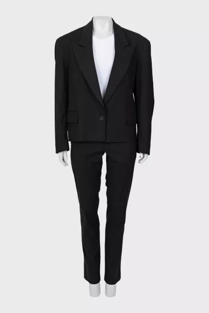 Black suit of jacket and trousers