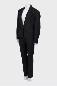 Black suit of jacket and trousers