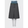 Double check midi skirt
