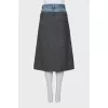 Double check midi skirt
