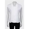 White sleeveless blouse