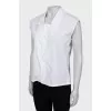 White sleeveless blouse