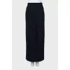Blue wool skirt