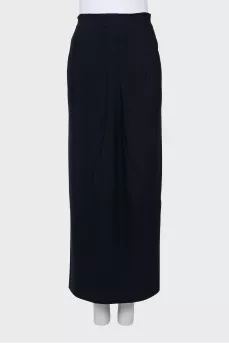 Blue wool skirt