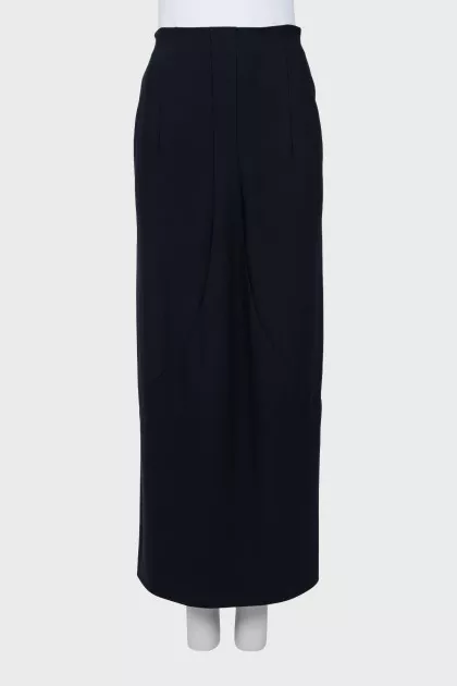 Blue wool skirt