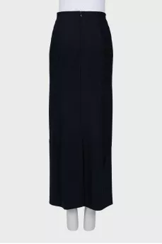 Blue wool skirt