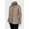 Fitted jacket with fur collar