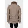 Fitted jacket with fur collar