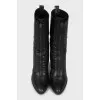Leather ankle boots with zipper