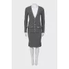 Wool suit with skirt