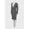 Wool suit with skirt